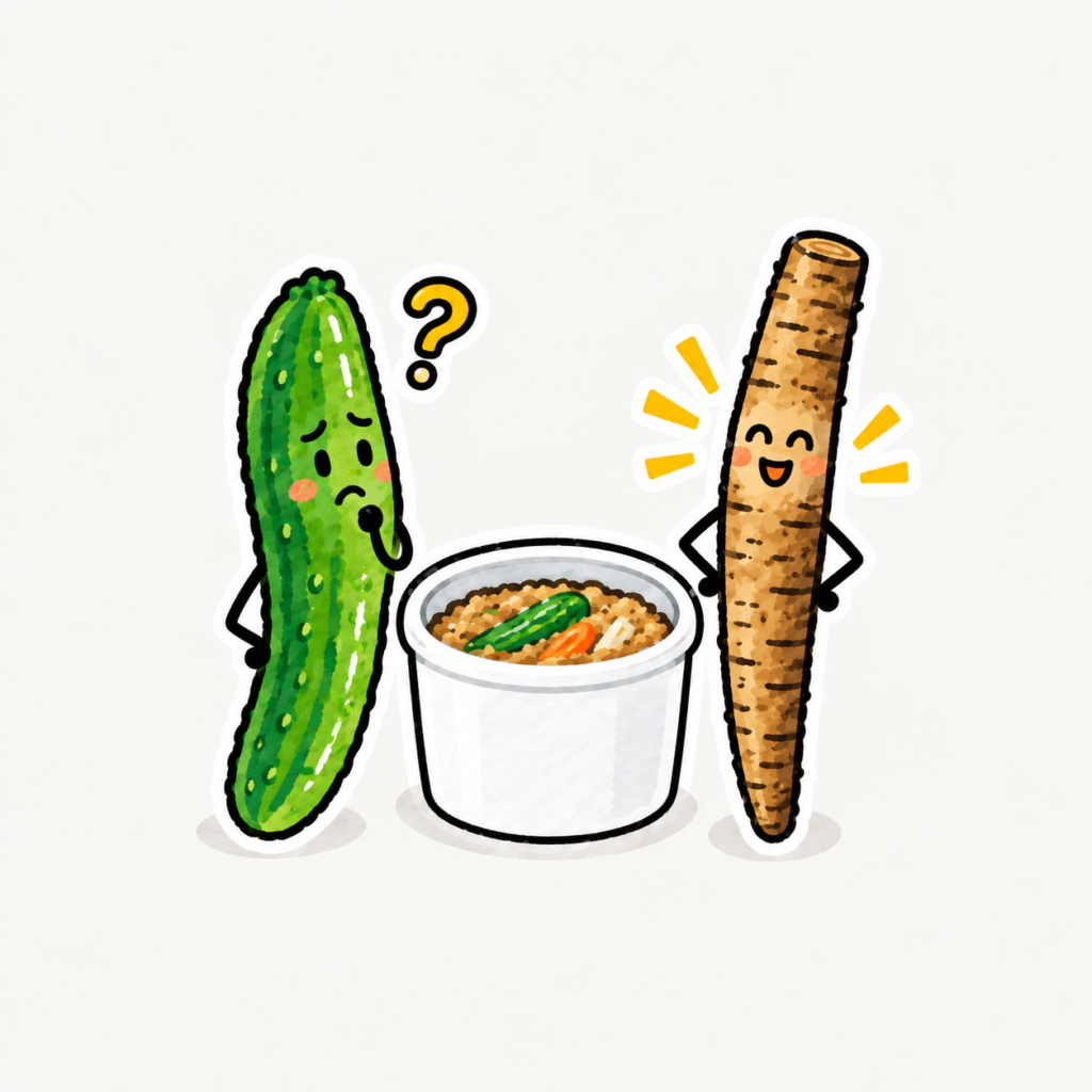 きゅうりごぼうイラスト